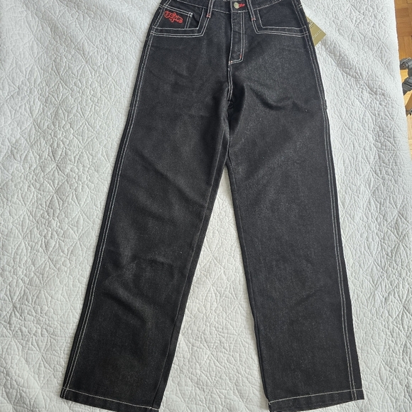 Exco Boys Vintage Y2K Embroidered Bulldog Jeans - Picture 8 of 16